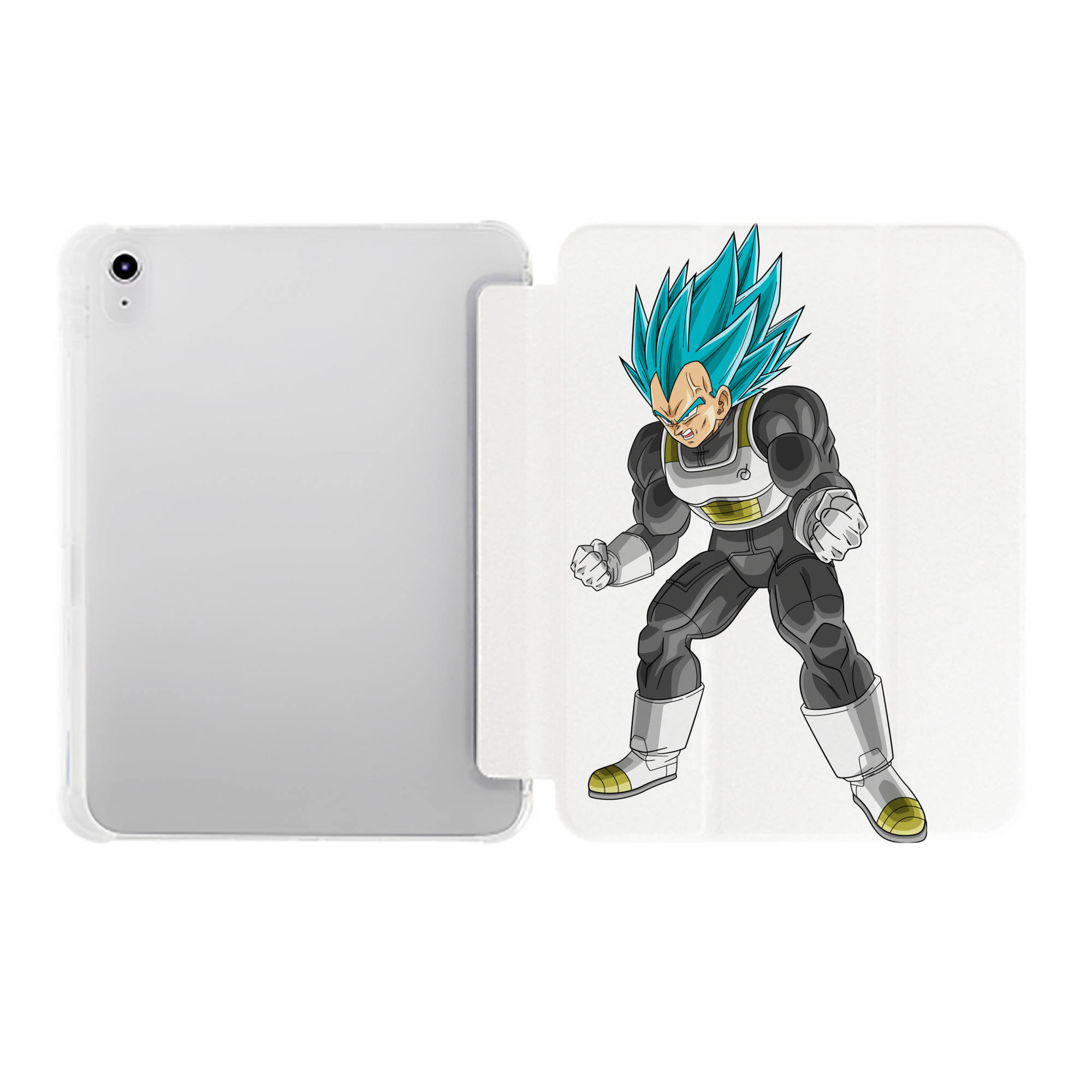 （画像用） ドラゴンボール ベジータ四世（Bejīta Yonsei）DRAGON BALL Vegeta IV IPad ケース ペン収納付き 三つ折りスタンド PUレザー×シリコン 対応機種9.5/10.5/10.9インチ
